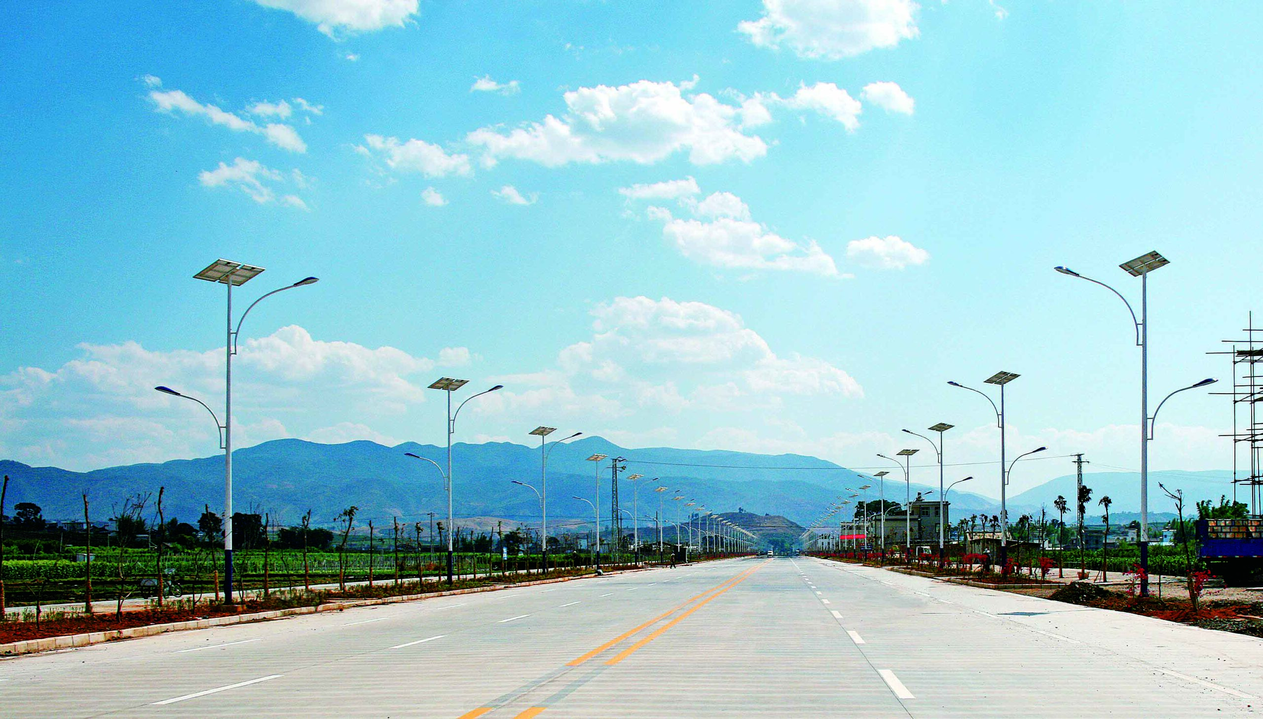 Solar street lighting project in Ordos